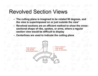 Engineering Drawing Special Views Section Views Conventioal Rotation ...