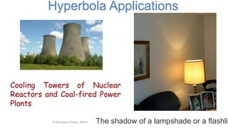Cooling Towers of Nuclear
Reactors and Coal-fired Power
Plants
The shadow of a lampshade or a flashlig
Hyperbola Applications
K.Srinivasulu Reddy, SNIST
 