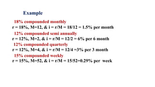 Compound Interest Weeks Engineering Economic Analysis (Week 2) Interest and time value of money ...