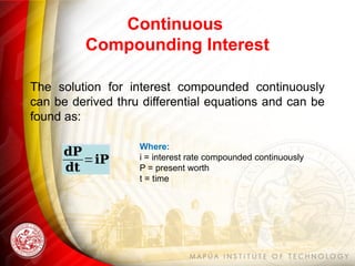 Engineering Economy Module 2 Engineering Economy Module 2 | PPTX