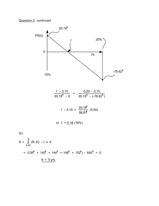 Engineering economy sample test #2 solution | PDF
