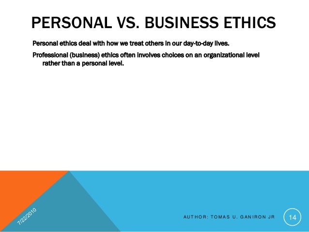 Difference between Personal and Professional Ethics