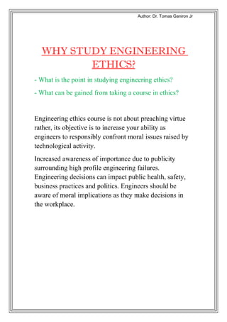 Engineering Ethics and Values | PDF