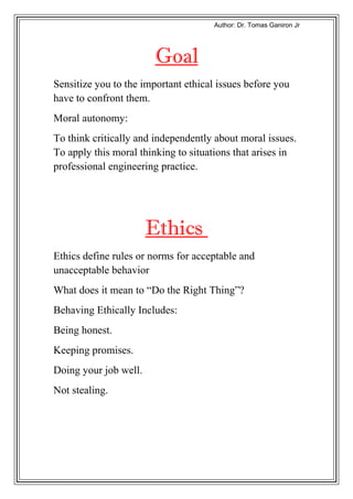 Engineering Ethics and Values | PDF