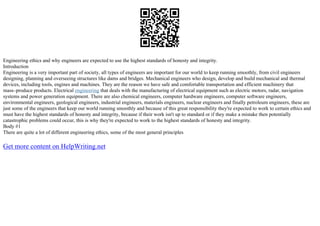 Engineering Ethics In Engineering | PDF