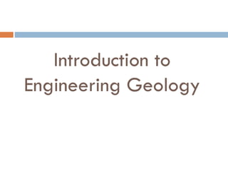 Comprehensive Introduction to Engineering Geology and Its Applications ...