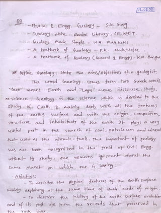 Engineering geology & geomorphology