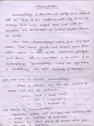 Engineering geology & geomorphology