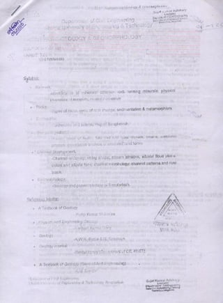 Engineering geology & geomorphology