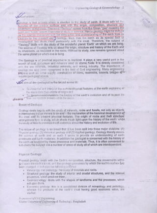 Engineering geology & geomorphology