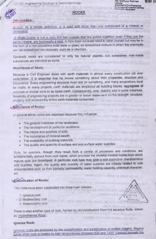 Engineering geology & geomorphology