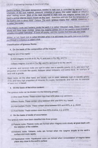 Engineering geology & geomorphology