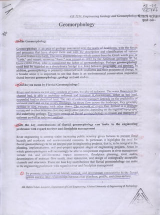 Engineering geology & geomorphology