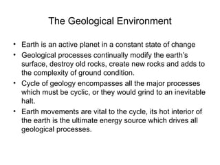 ENGINEERING GEOLOGY LECTURE 2.ppt FROM DIT | PPT