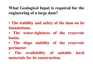 Engineering geology of dam | PPT