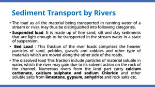 Solids Loading Rivers Streams Engineering Geology for the practical applicaitons and field | PPTX