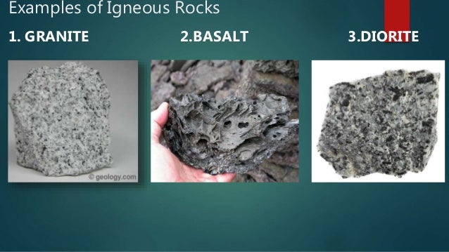 Rocks types of igneous What are