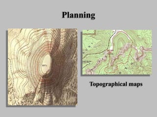Planning
Topographical maps
 