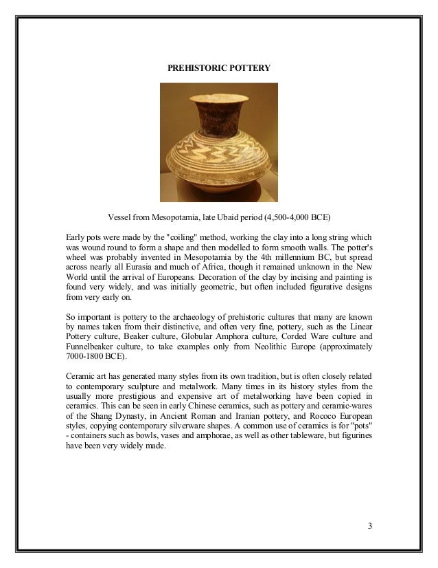 Engineering glasses and ceramics history of ceramics