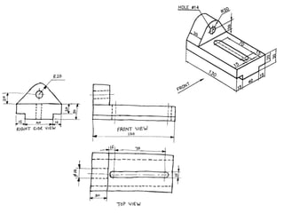 Engineering graphics free hand sketch