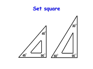 Set Square Physics Example Engineering graphics basics | PPTX