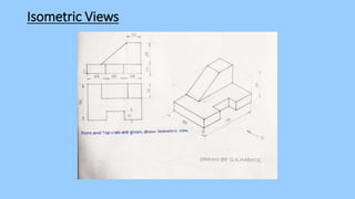 Isometric View Names Engineering graphics notes part i | PPTX