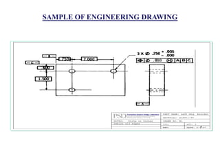 SAMPLE OF ENGINEERING DRAWING
 