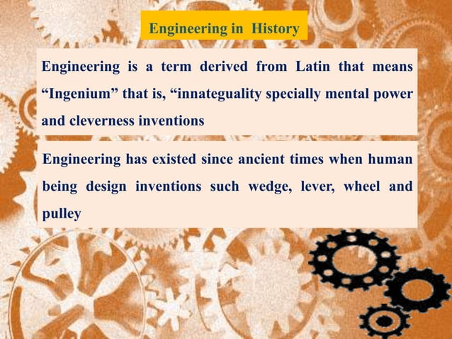 Full Article: History Of Engineering – WMPVD