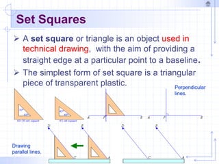 Set Square Types Engineeringl drawing lecture | PPTX