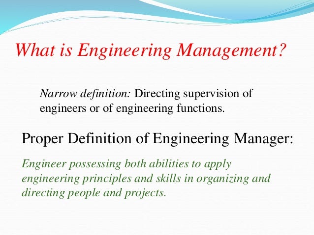 engineering management basic career objective