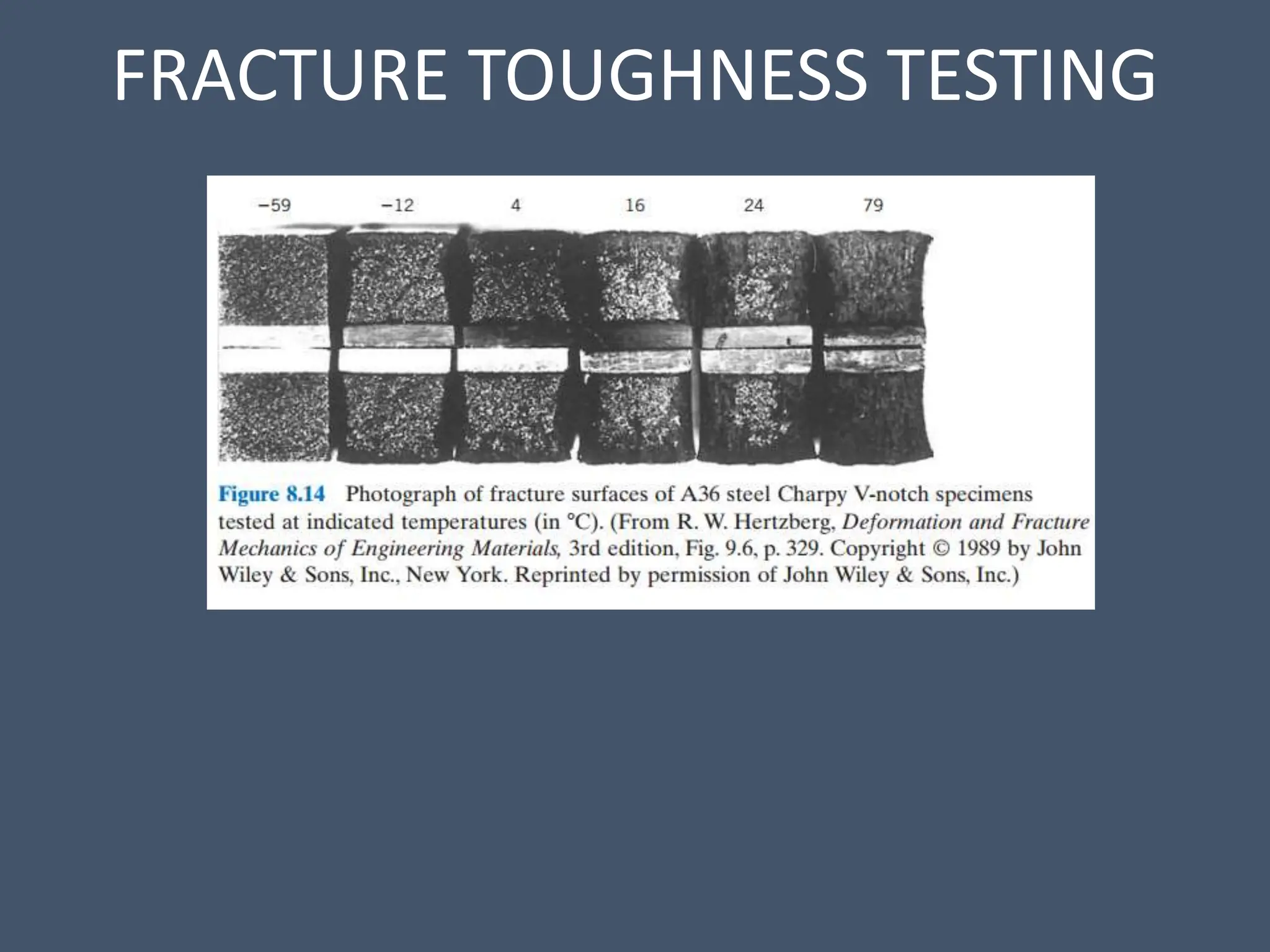 FRACTURE TOUGHNESS TESTING
 