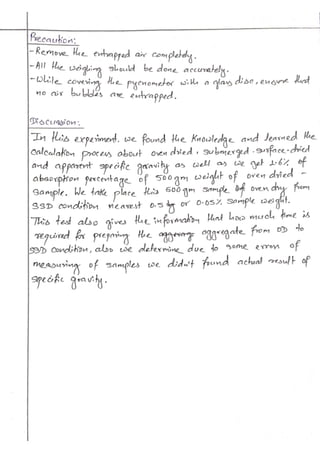 Engineering materials bsc. civil lab 14 report