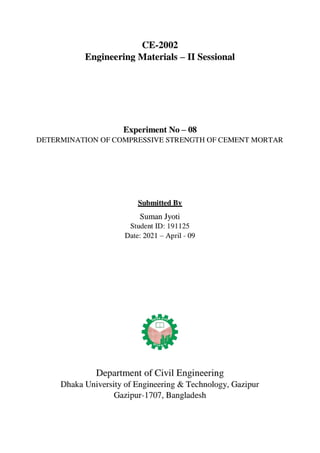 Engineering materials bsc. civil lab 14 report