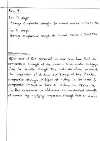 Engineering materials bsc. civil lab 14 report