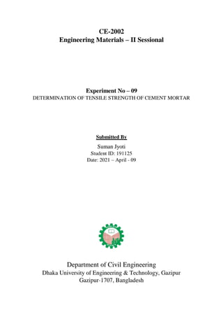 Engineering materials bsc. civil lab 14 report