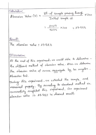 Engineering materials bsc. civil lab 14 report