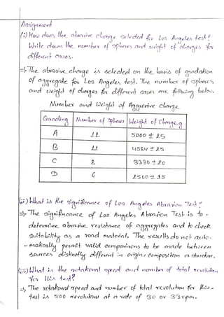 Engineering materials bsc. civil lab 14 report