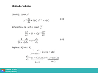Method of solution
 