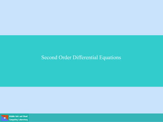 Second Order Differential Equations
 