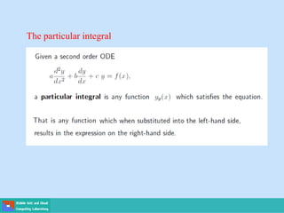 The particular integral
 
