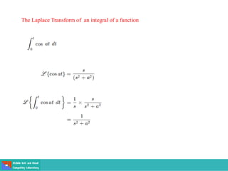 The Laplace Transform of an integral of a function
 