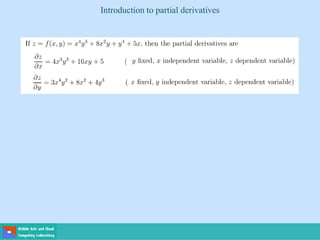 Introduction to partial derivatives
 