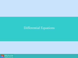 Differential Equations
 