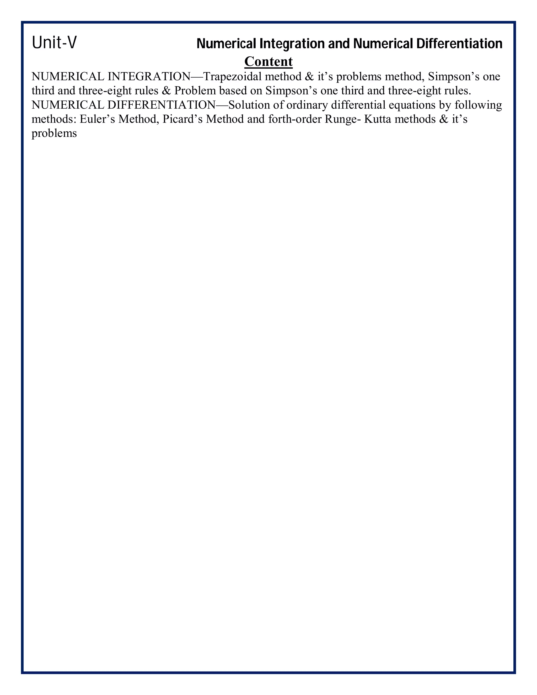 Engineering Mathematics-IV_B.Tech_Semester-IV_Unit-V | PDF