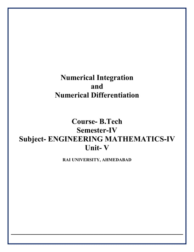 Engineering Mathematics-IV_B.Tech_Semester-IV_Unit-V | PDF