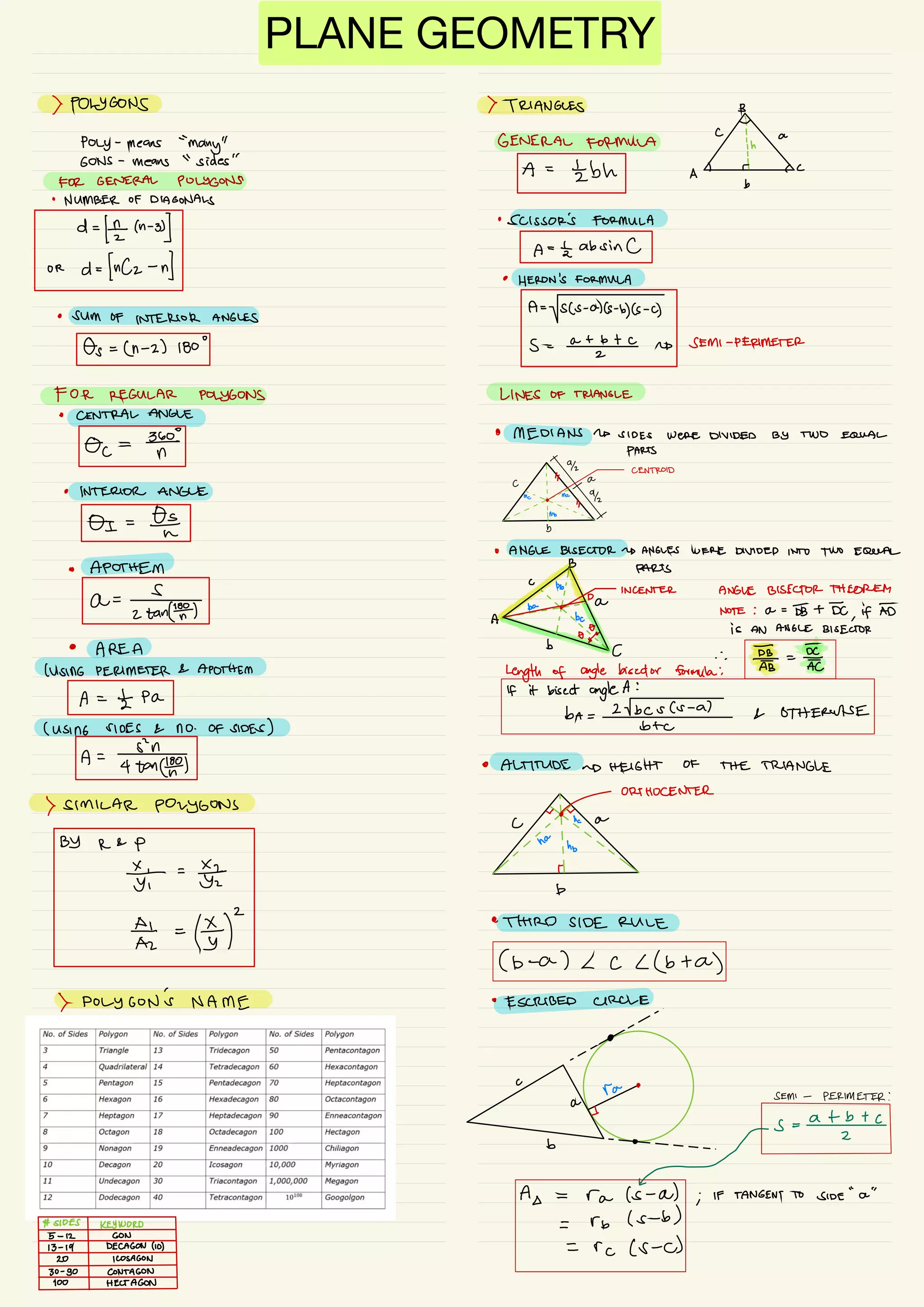 PLANE GEOMETRY
 