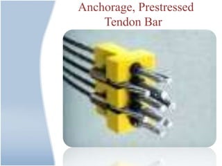 Anchorage, Prestressed
Tendon Bar
 