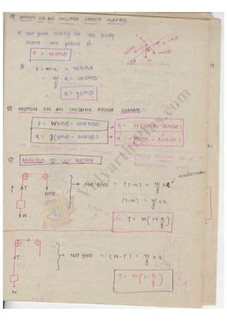 Engineering mechanics notes - Equilibrium of coplanar force system | PDF