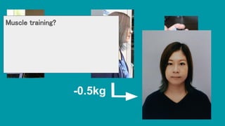 +10kg
-0.5kg
Muscle training?
 
