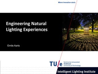 Engineering Natural
Lighting Experiences
Emile Aarts
Engineering Natural
Lighting Experiences
Emile Aarts
 